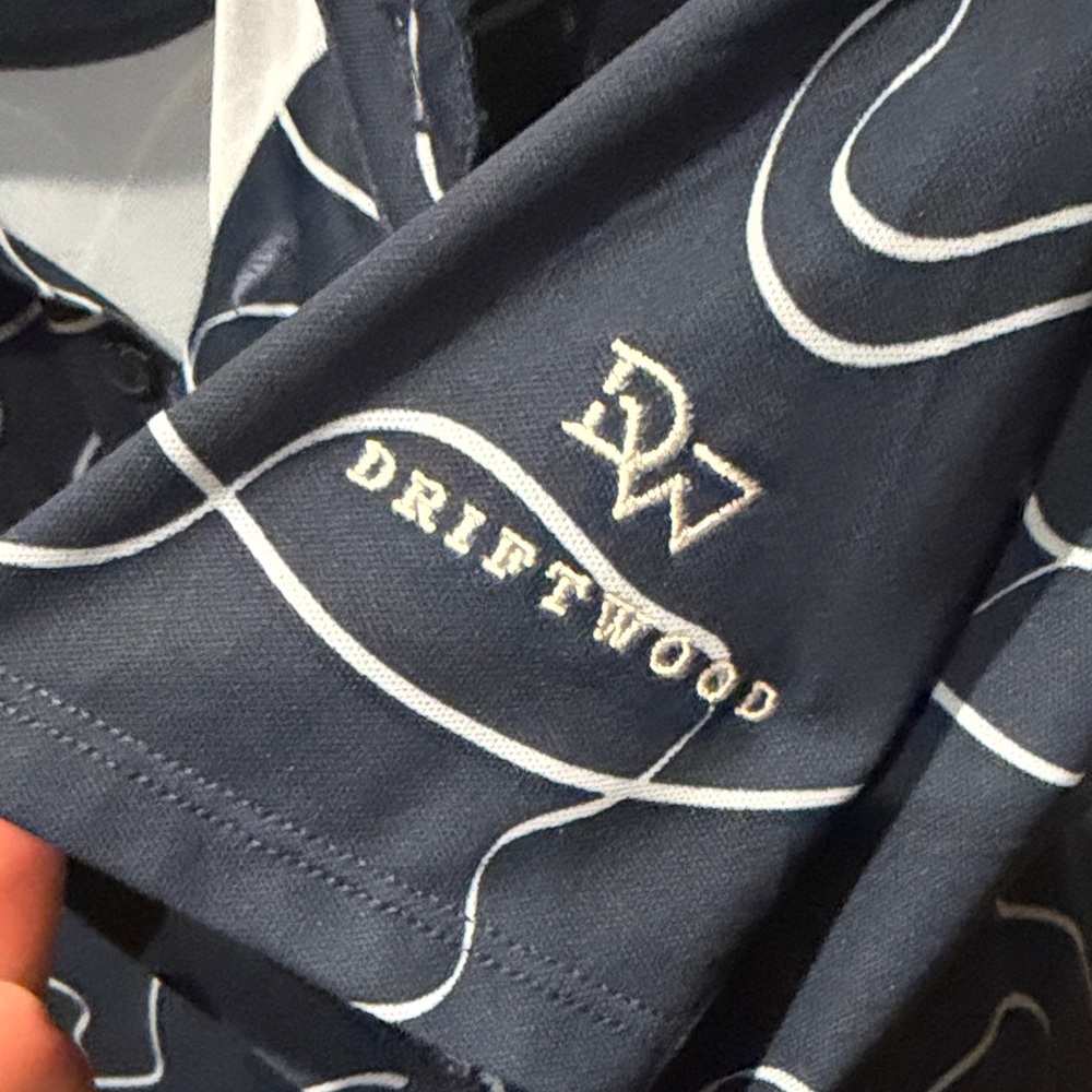 GFore Dark Blue Abstract Men's Polo - Picture 3 of 3